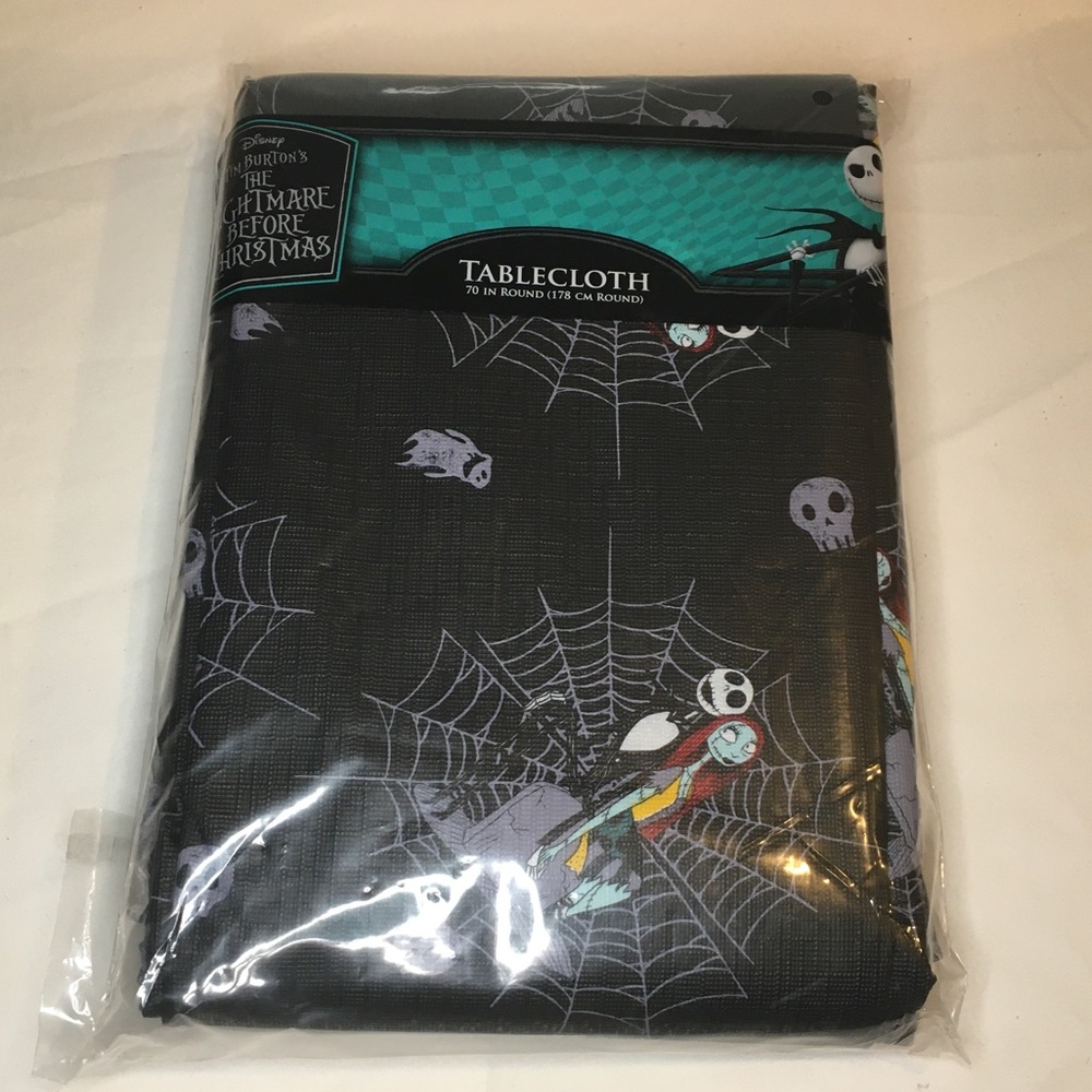Nightmare Before Christmas Round Tablecloth 70in